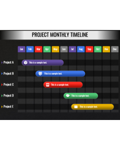 Project Monthly Timeline PPT Slide 1