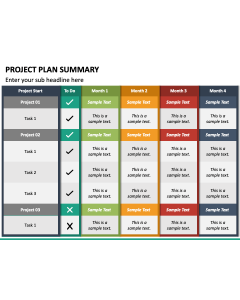 Project Plan Summary PPT Slide 1