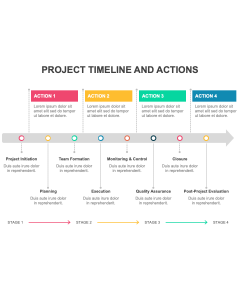 Project Timeline and Actions PPT Thumbnail