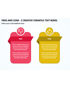 Pros and Cons - 2 Creative Versatile Text Boxes PPT Thumbnail