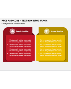 Pros and Cons - Text Box Infographic PPT Slide 1