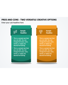 Pros and Cons - Two Versatile Creative Options PPT Thumbnail