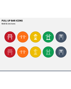 Pull Up Bar Icons PPT Slide 1
