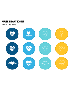 Pulse Heart Icons PPT Slide 1