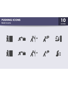 Pushing Icons PPT Slide 1