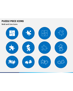 Puzzle Piece Icons PPT Slide 1
