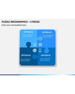 Puzzle Infographics – 4 Pieces PPT Slide 1