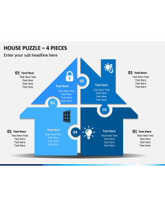 House Puzzle – 4 Pieces PPT Slide 1