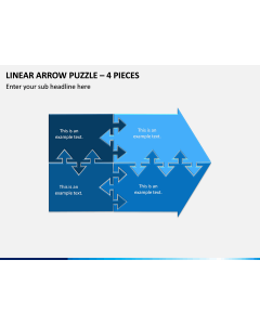 Linear Arrow Puzzle – 4 Pieces PPT Slide 1