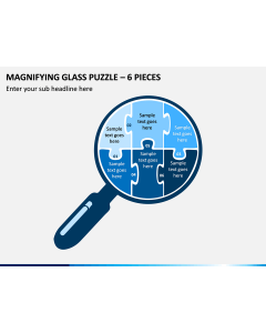 Magnifying Glass Puzzle – 6 Pieces PPT Slide 1