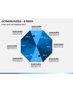 Octagon Puzzle – 8 Pieces PPT Slide 1