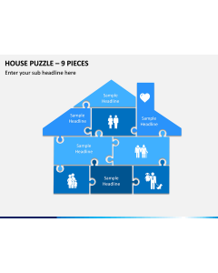 House Puzzle – 9 Pieces PPT Slide 1
