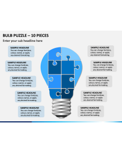 Bulb Puzzle – 10 Pieces PPT Slide 1