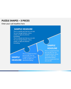 Puzzle Shapes – 3 Pieces PPT Slide 1