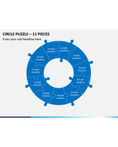 Circle Puzzle – 11 Pieces PPT Slide 1