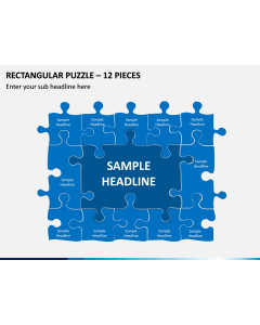 Rectangular Puzzle – 12 Pieces PPT Slide 1