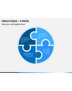 Circle Puzzle – 4 Pieces PPT Slide 1