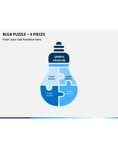 Bulb Puzzle – 4 Pieces PPT Slide 1