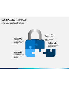 Lock Puzzle – 4 Pieces PPT Slide 1