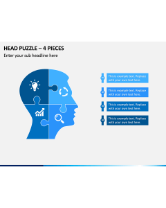 Head Puzzle – 4 Pieces PPT Slide 1