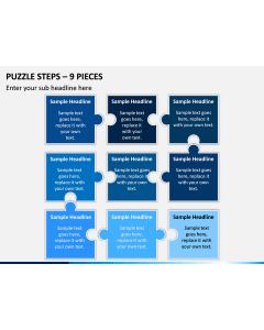Puzzle Steps – 9 Pieces PPT slide 1