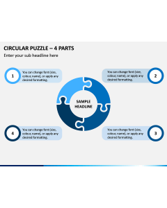 Circular Puzzle – 4 Parts PPT Slide 1