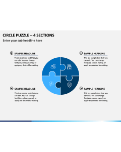Puzzle Cycle – 4 Sections PPT Slide 1