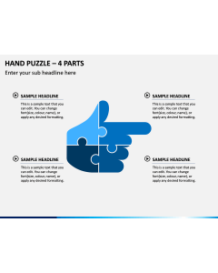 Hand Puzzle – 4 Parts PPT Slide 1