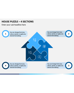 House Puzzle – 4 Sections PPT Slide 1