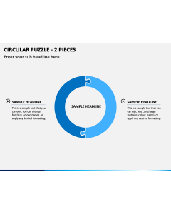Circular Puzzle - 2 Pieces PPT Slide 1