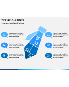Tie Puzzle – 6 Pieces PPT Slide 1