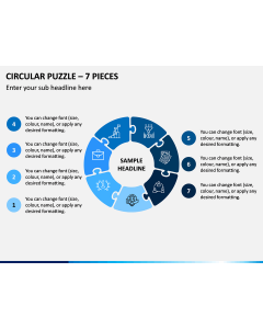 Circular Puzzle – 7 Pieces PPT Slide 1