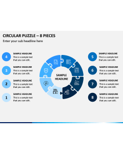 Circular Puzzle – 8 Pieces PPT Slide 1