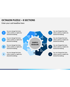 Octagon Puzzle – 8 Sections PPT Slide 1