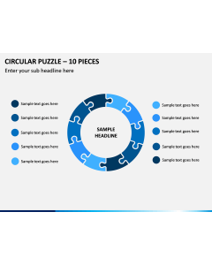 Circular Puzzle – 10 Pieces PPT Slide 1
