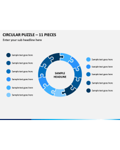 Circular Puzzle – 11 Pieces PPT Slide 1