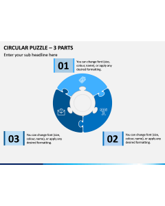 Circular Puzzle – 3 Parts PPT Slide 1