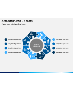 Octagon Puzzle - 8 Parts PPT Slide 1