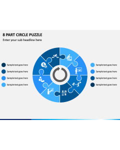 8 Part Circle Puzzle PPT Slide 1
