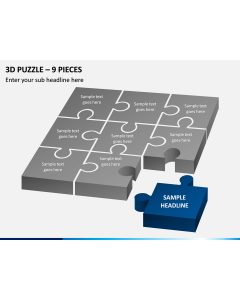 3d Puzzle - 9 Pieces PPT Slide 1