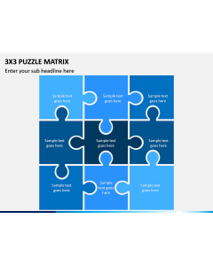 3x3 Puzzle Matrix PPT Slide 1