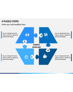 4 Puzzle Steps PPT Slide 1
