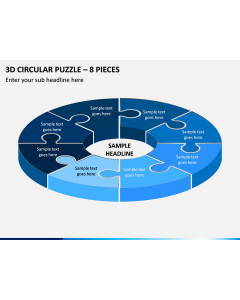 3d Circular Puzzle - 8 Pieces PPT Slide 1