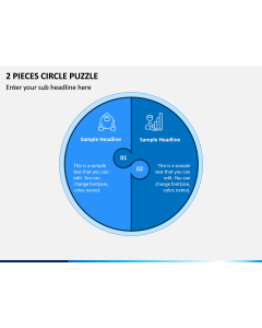 2 Pieces Circle Puzzle PPT Slide 1