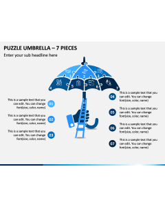 Puzzle Umbrella - 7 Pieces PPT Slide 1