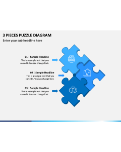3 Pieces Puzzle Diagram PPT Slide 1