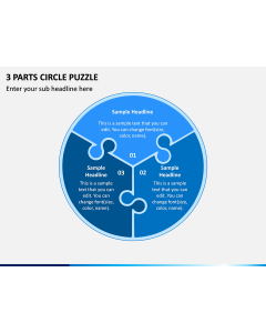3 Parts Circle Puzzle PPT Slide 1