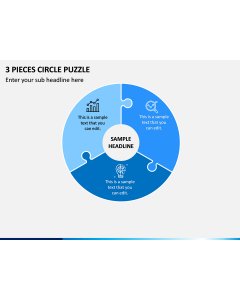 3 Pieces Circle Puzzle PPT Slide 1