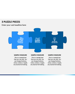 3 Puzzle Pieces PPT Slide 1