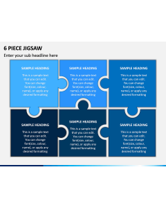 6 Piece Jigsaw PPT Slide 1